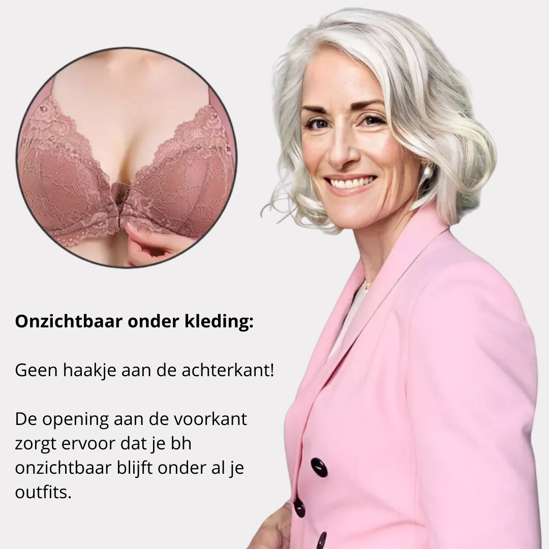 SET VAN 3 Draadloze corrigerende bh met sluiting aan de voorkant
