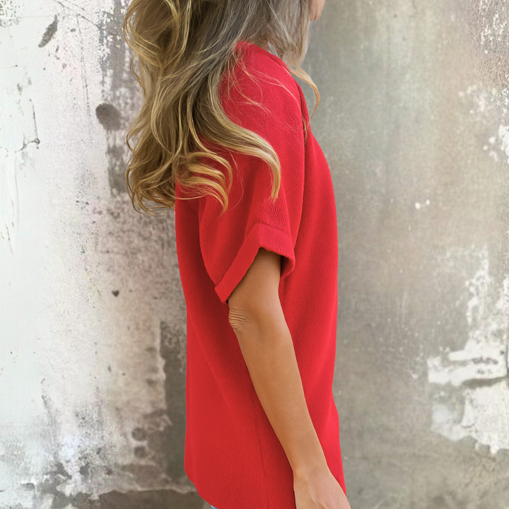 Elegante Blouse met Ronde Hals