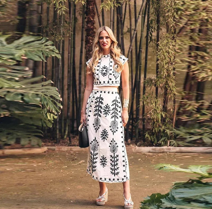 Camilla - Print Set Top and Skirt