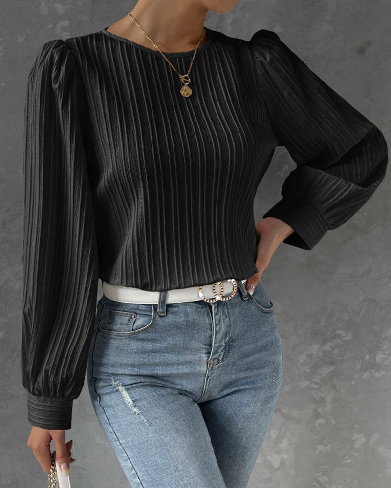 Chic Blouse met Lange Mouwen | Perfect voor Elke Gelegenheid