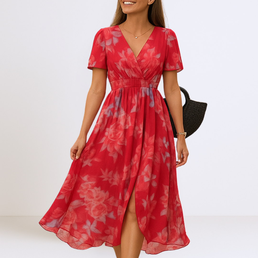 Aurora™ | Sierlijke Maxi Jurk met V-Hals