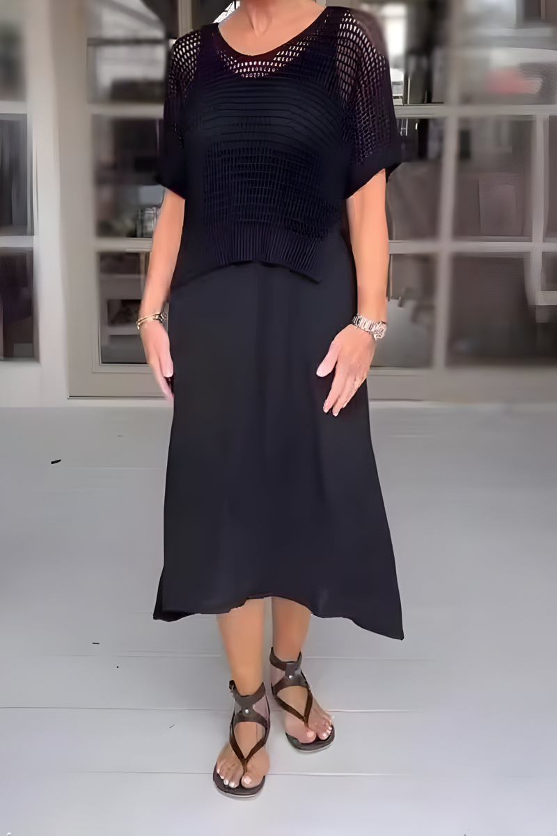 NORMA - Zomerjurk met gebreid bovenlijfje