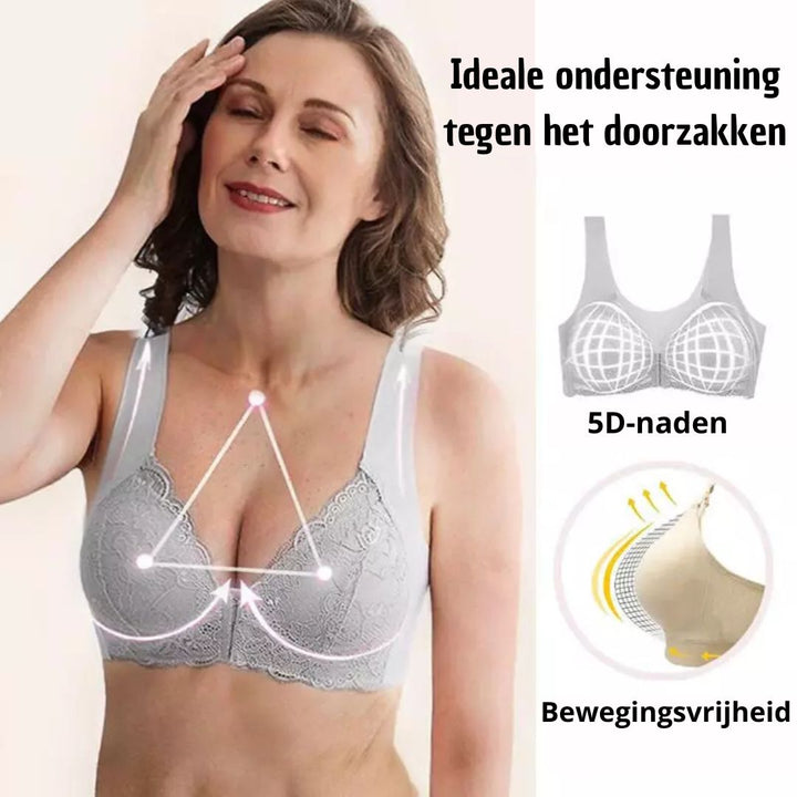 SET VAN 3 Draadloze corrigerende bh met sluiting aan de voorkant