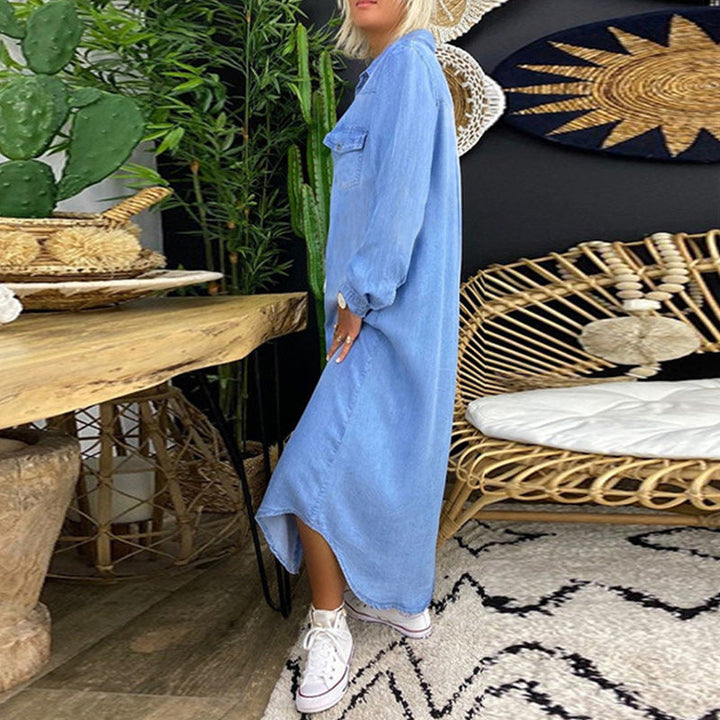 Lina™ - Lange Maxikjurk van Denim