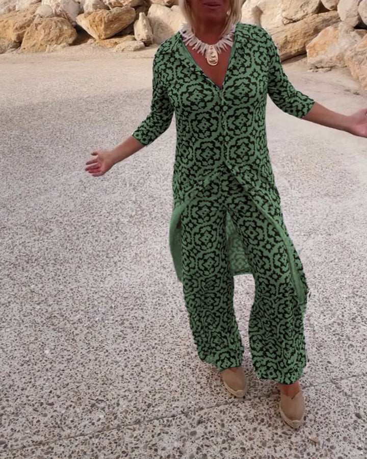 Vintage Print Tweedelige Set De Bruijn™