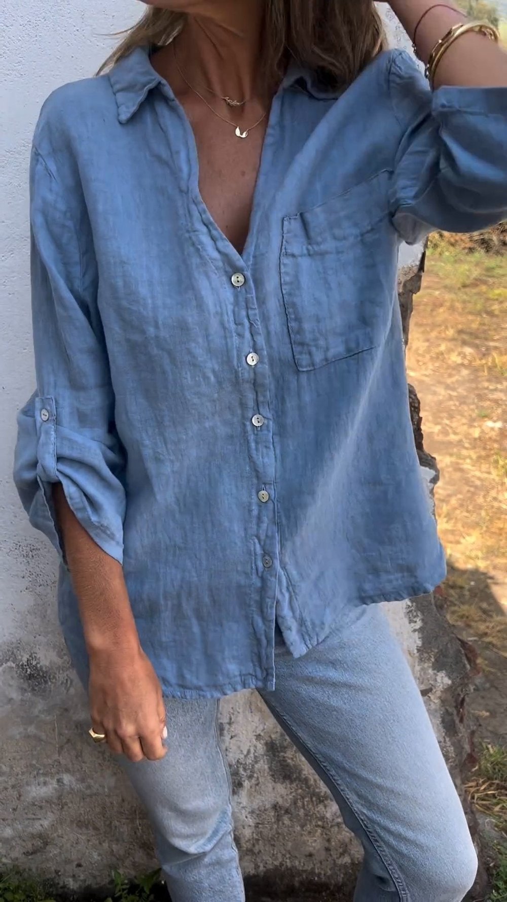 De Bruijn™ | Casual Blouse in Ibiza Stijl