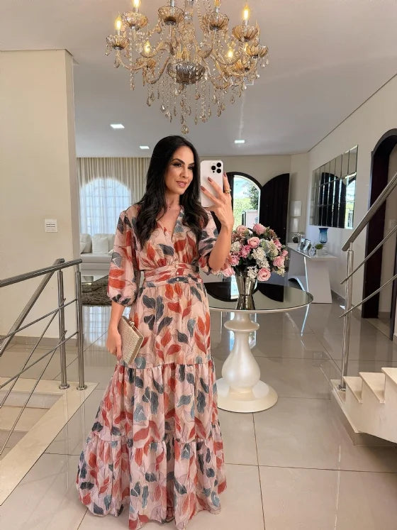 CLAUDIA | Bloemenjurk met Comfortabele Pasvorm voor Elegante Dagen