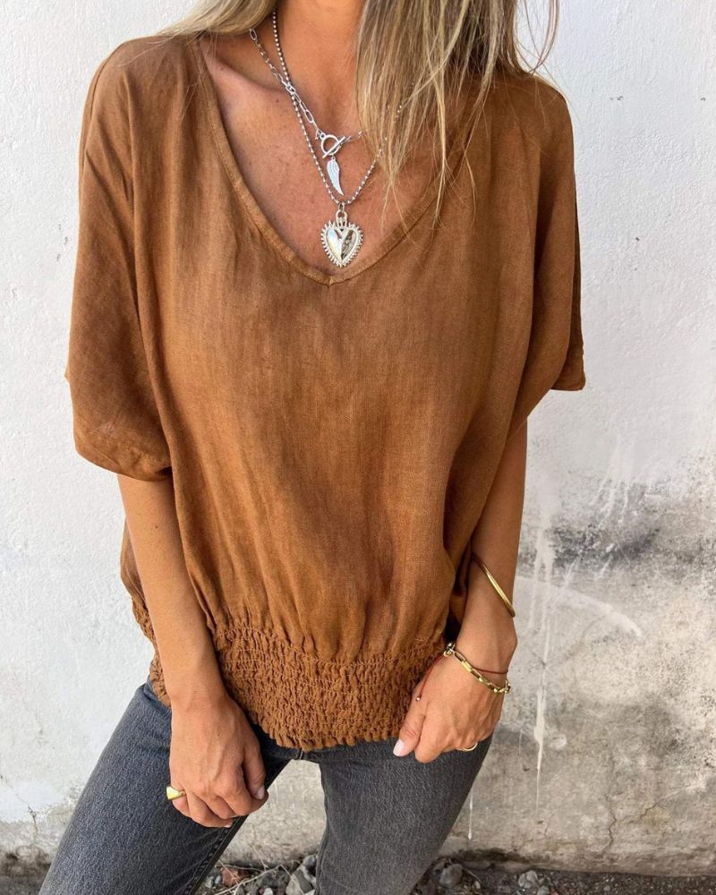 Marie™ | Casual Ibiza Style Blouse met V-hals
