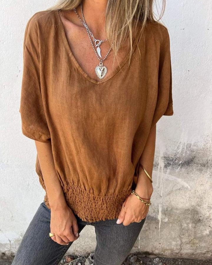 Marie™ | Casual Ibiza Style Blouse met V-hals