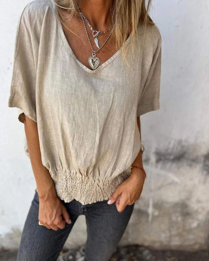 Marie™ | Casual Ibiza Style Blouse met V-hals