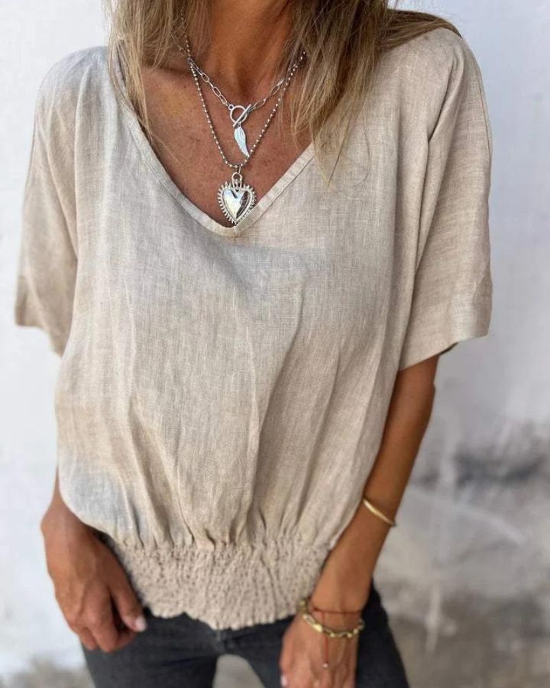 Marie™ | Casual Ibiza Style Blouse met V-hals