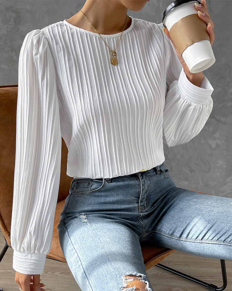 Chic Blouse met Lange Mouwen | Perfect voor Elke Gelegenheid