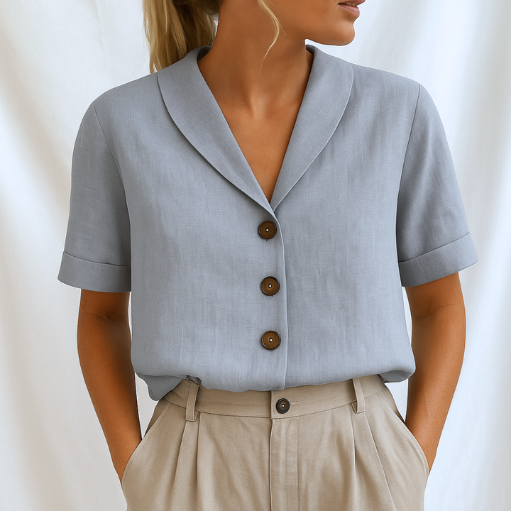 De Bruijn™ | Stijlvolle Effen Blouse