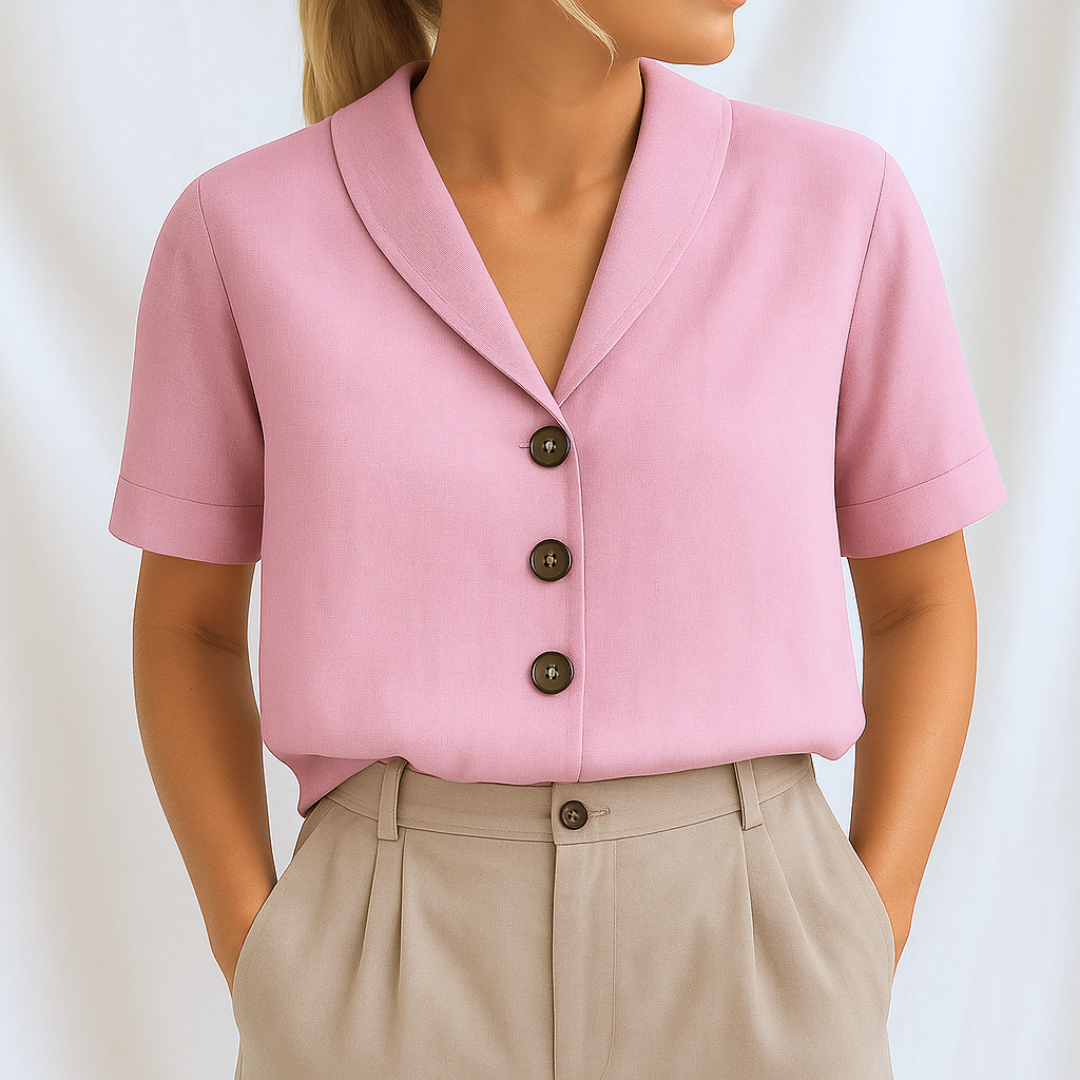 De Bruijn™ | Stijlvolle Effen Blouse