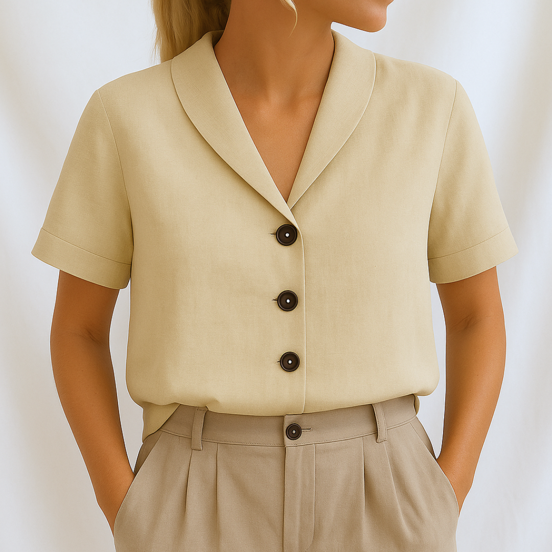 De Bruijn™ | Stijlvolle Effen Blouse