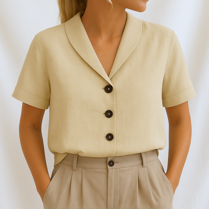 De Bruijn™ | Stijlvolle Effen Blouse