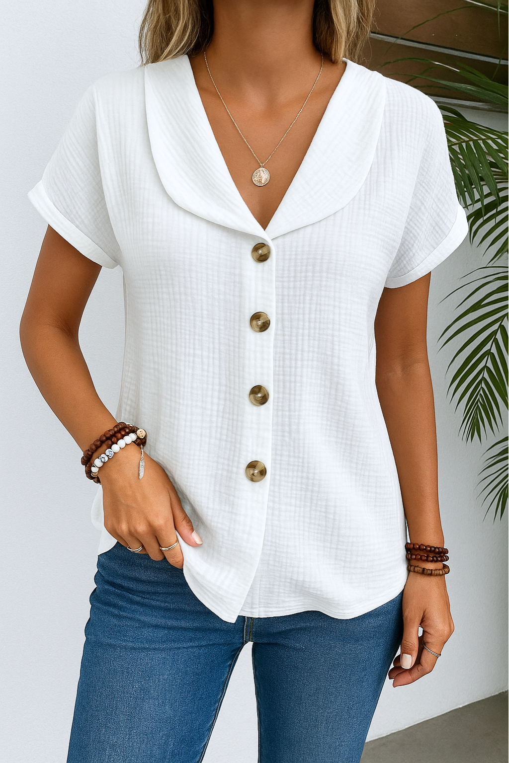 De Bruijn | Casual Blouse met Kraag