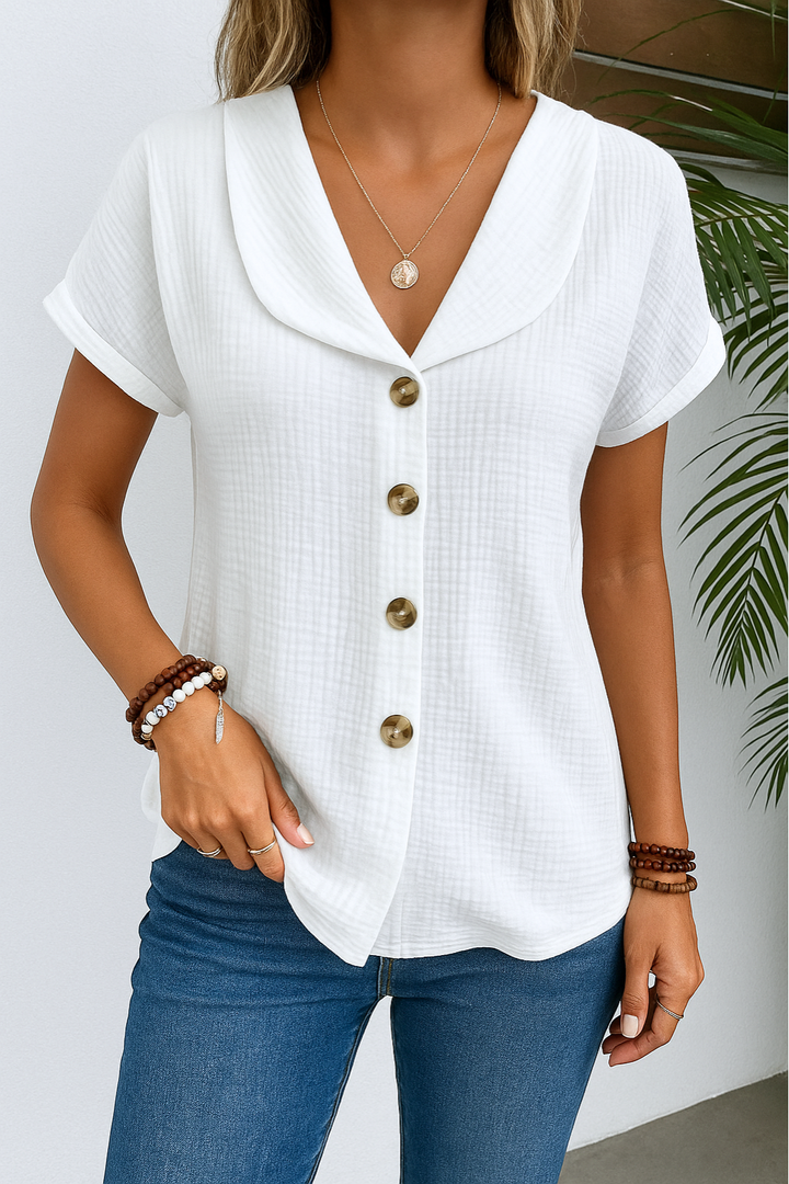 De Bruijn | Casual Blouse met Kraag