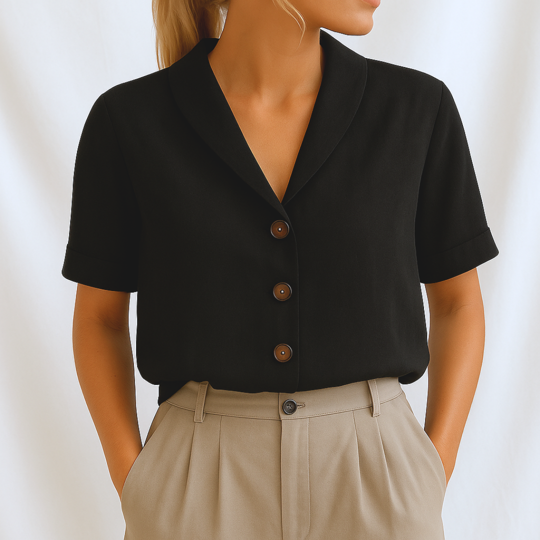 De Bruijn™ | Stijlvolle Effen Blouse