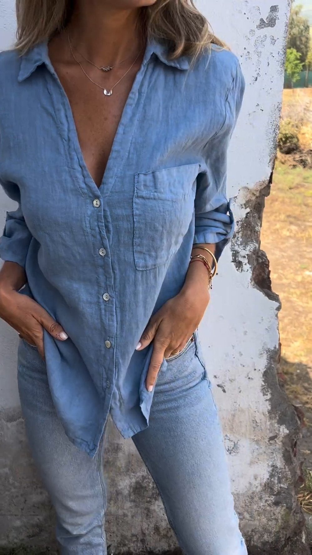 De Bruijn™ | Casual Blouse in Ibiza Stijl