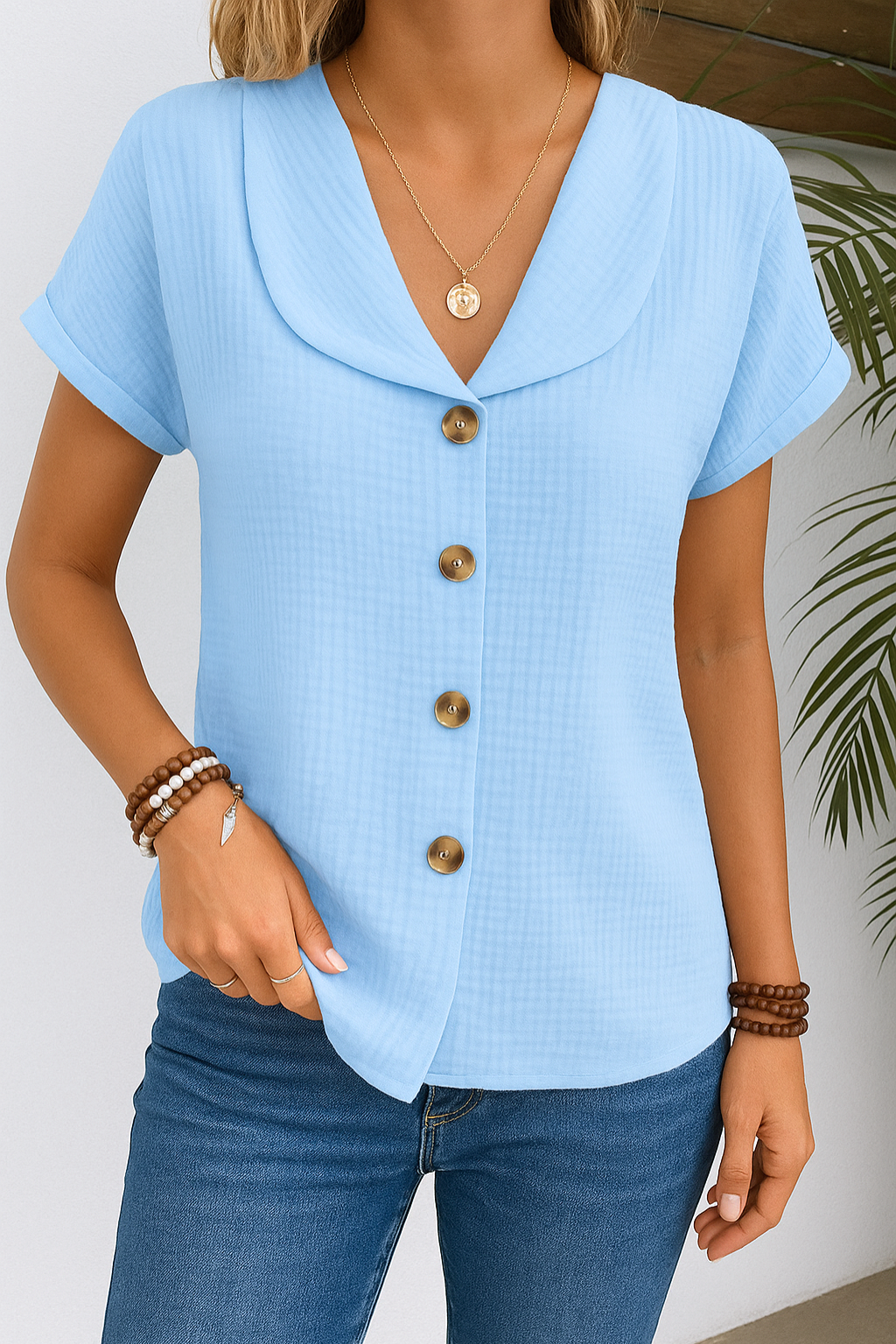 De Bruijn | Casual Blouse met Kraag
