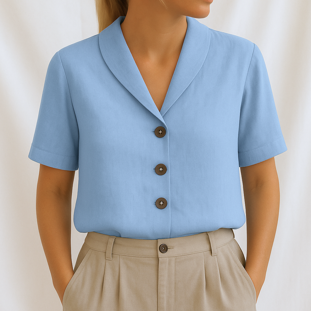 De Bruijn™ | Stijlvolle Effen Blouse