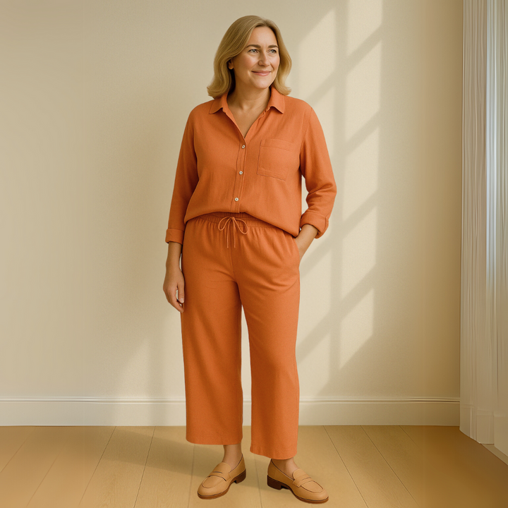 De Bruijn | Tweedelige kledingset - Blouse & Losvallende broek