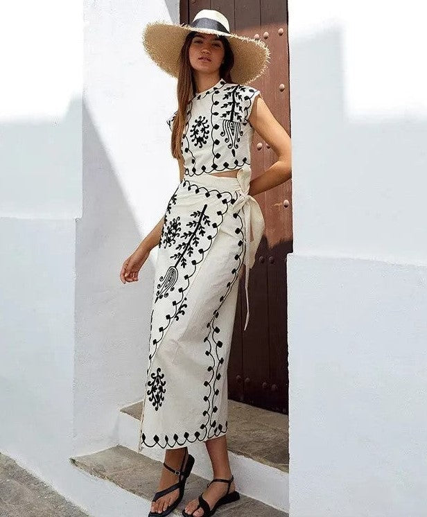 Camilla - Print Set Top and Skirt