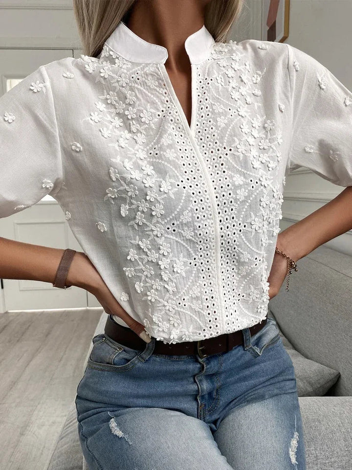 De Bruijn | Elegante V-hals blouse