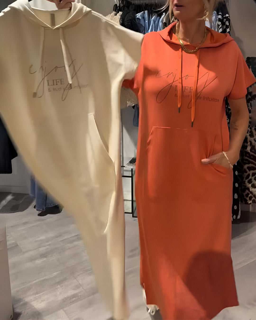 Sara™ | Relaxte Hoodie Jurk