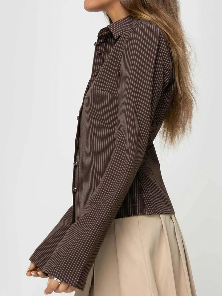 De Bruijn - Stijlvolle Blouse in Retro Design met Knoopdetails