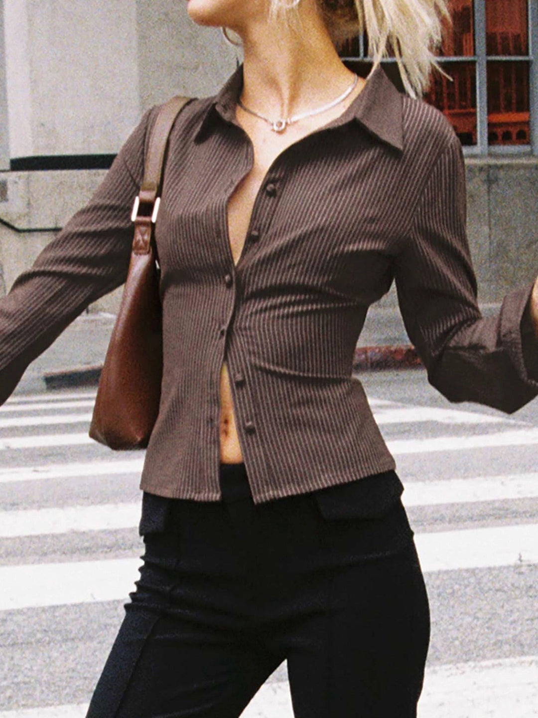 De Bruijn - Stijlvolle Blouse in Retro Design met Knoopdetails