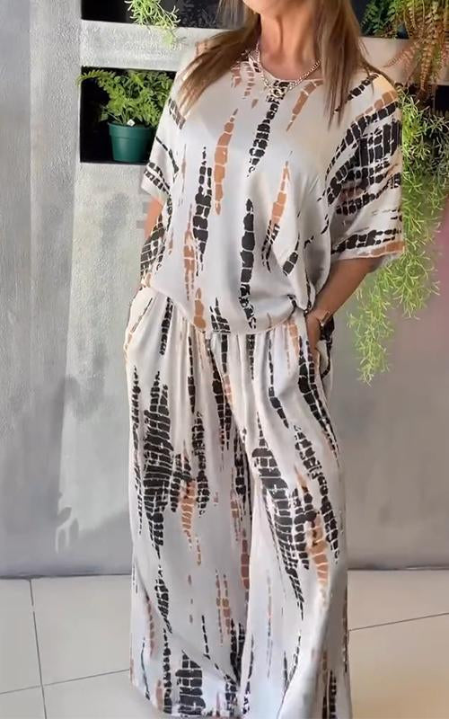 Hannah | Ontspannen tweedelig ensemble met ronde kraag