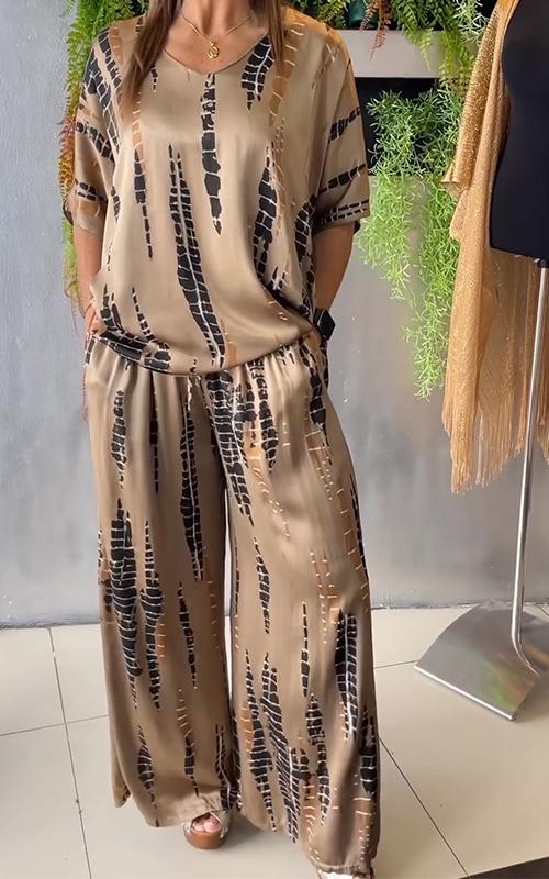 Hannah | Ontspannen tweedelig ensemble met ronde kraag