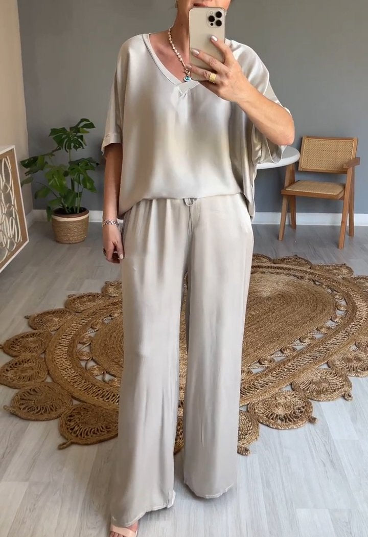 De Bruijn | Stijlvol tweedelig ensemble met ronde kraag