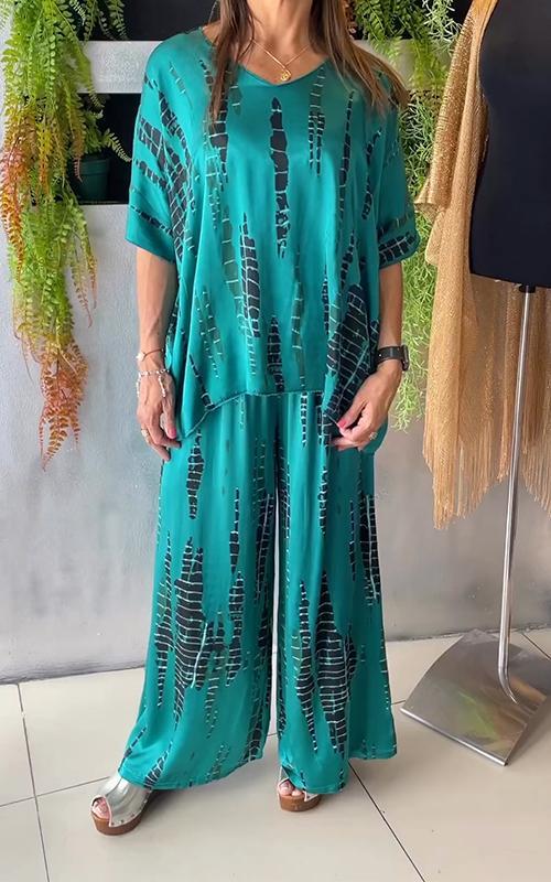 Hannah | Ontspannen tweedelig ensemble met ronde kraag