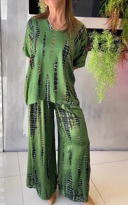 Hannah | Ontspannen tweedelig ensemble met ronde kraag