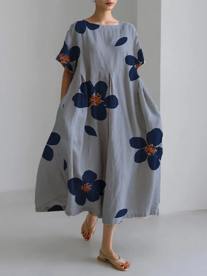 LILA | Comfortabele maxi jurk met bewegingsvrijheid en bloemenprint voor zomerse dagen