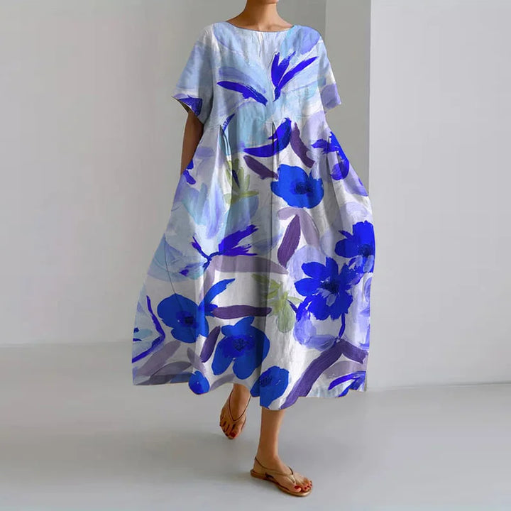 LILA | Comfortabele maxi jurk met bewegingsvrijheid en bloemenprint voor zomerse dagen