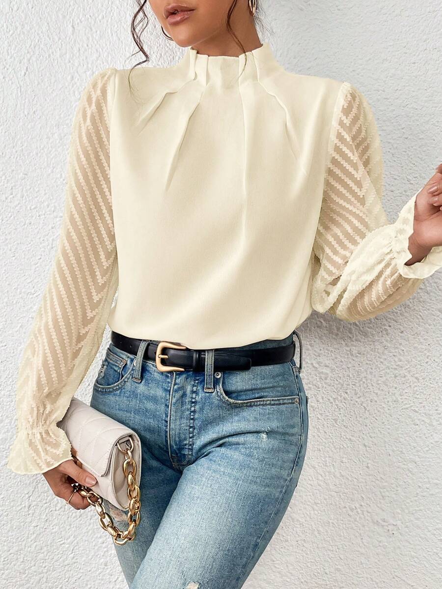 De Bruijn™ | Stijlvolle blouse met gepleide mouwen